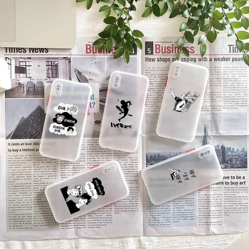 

haikyuuPoster volleyball Phone Case matte transparent For iphone 7 8 11 12 plus mini x xs xr pro max cover