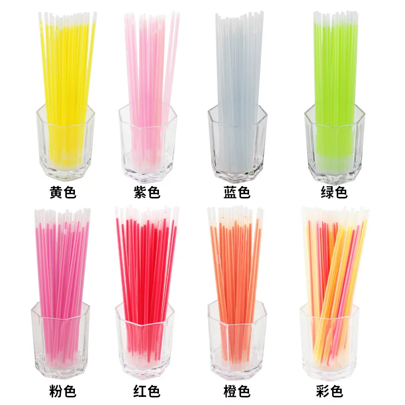 

100pcs/50pcs Fluorescent Circle Luminous Stick Luminous Glow Stick Can Be Bent and Deformed in Any Pattern Pattern DIY Luminous