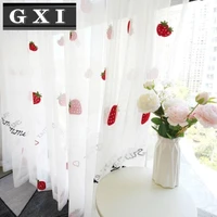 gxi finished fruit curtain tulle for living room bedroom childrens room window screening kitchen sheer cortina drapes