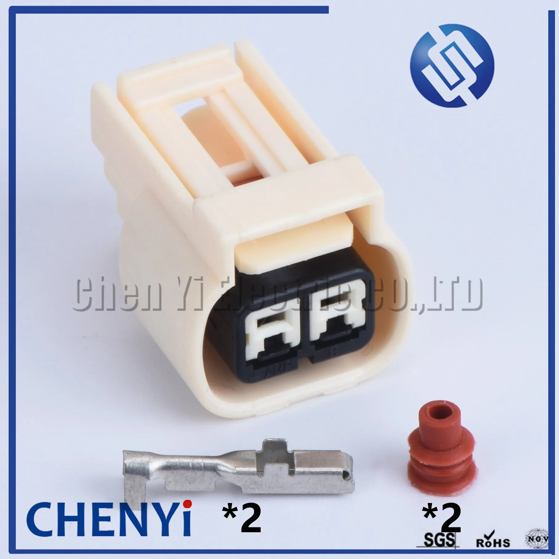 

Pink 2 Pin auto connector plug waterproof automotive connector (2.2) female,including terminals and seal waterproof plugging