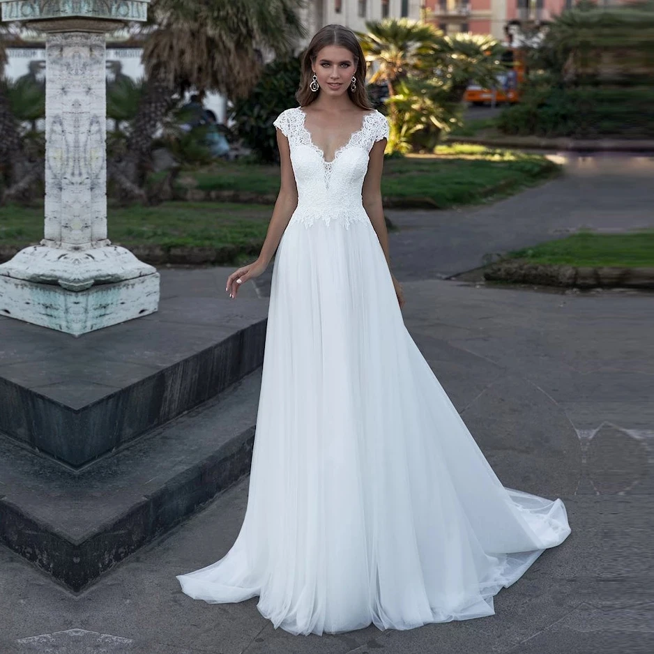 2022 Hot Sale Satin A-Line Appliques Sweetheart Wedding Dresses Off Shoulder Button Backless Floor Length Bridal Gowns plus size wedding dresses