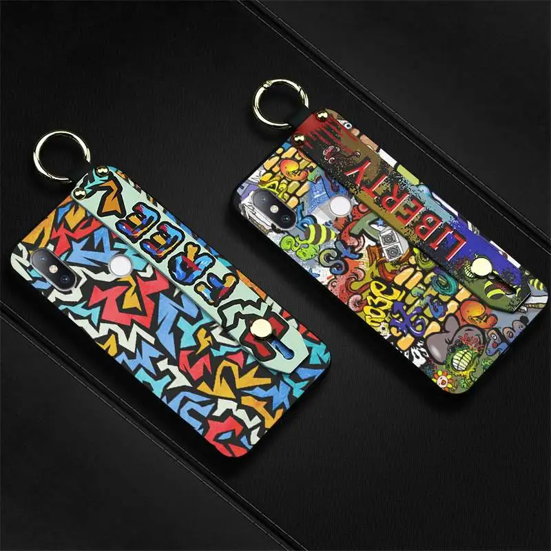 Ремешок на запястье Новый чехол для телефона Xiaomi Mix 2S граффити Задняя крышка