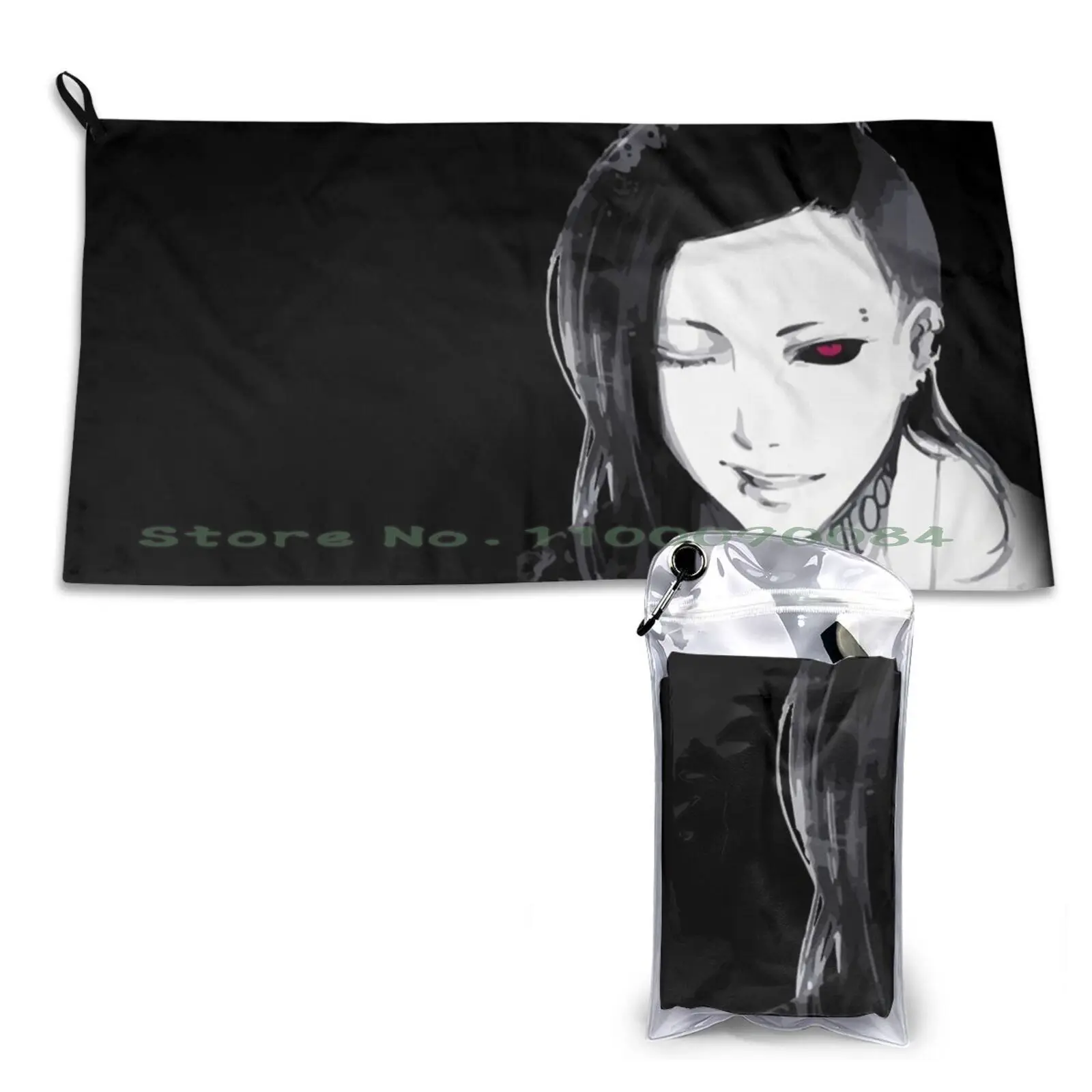 

Быстросохнущее полотенце Uta, Токийский Гуль, портативное полотенце для спортивного зала, Токийский Гуль, Ута, тоука, канеки, аниме рукав, мон...