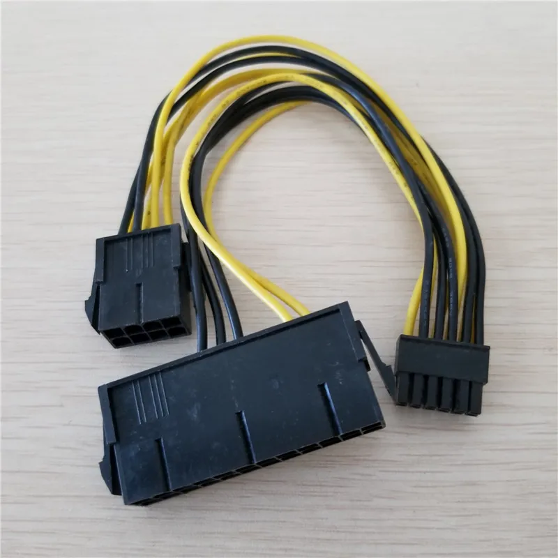 ATX 24Pin + CPU 8Pin to Mini 12Pin кабель питания для материнской платы Dell C6100 Серверная рабочая