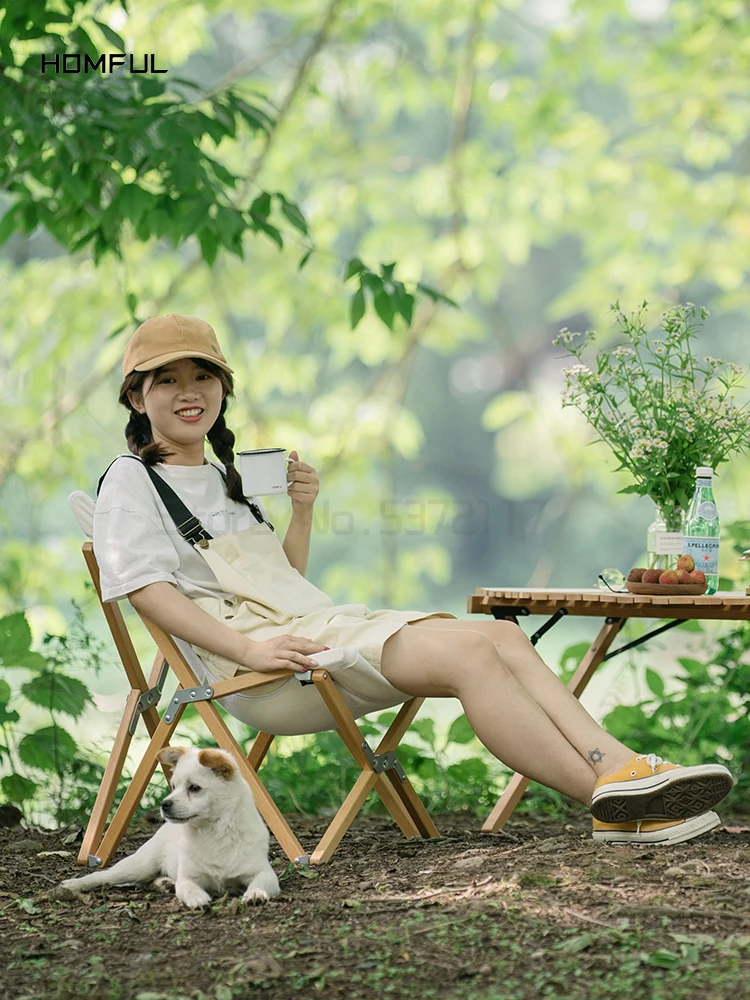 売る キャンプ,ビーチチェア,自動運転,ポータブルで頑丈な木製折りたたみ椅子