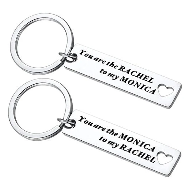 

2pcs You are The Monica to My Rachel Keychain Gift for Friends Fan Funny Friends TV Show Birthday Wedding Chrismas Keyring