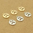 10 шт., металлические серьги-подвески грустное лицо