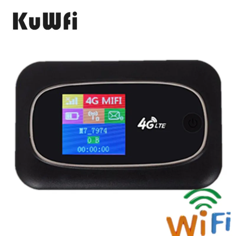 

KuWFI 4G Wifi роутер CAT4 150 Мбит/с мобильный WiFi точка доступа дорожный роутер партнер 4G беспроводные SIM роутеры с SD и SIM картой Solt