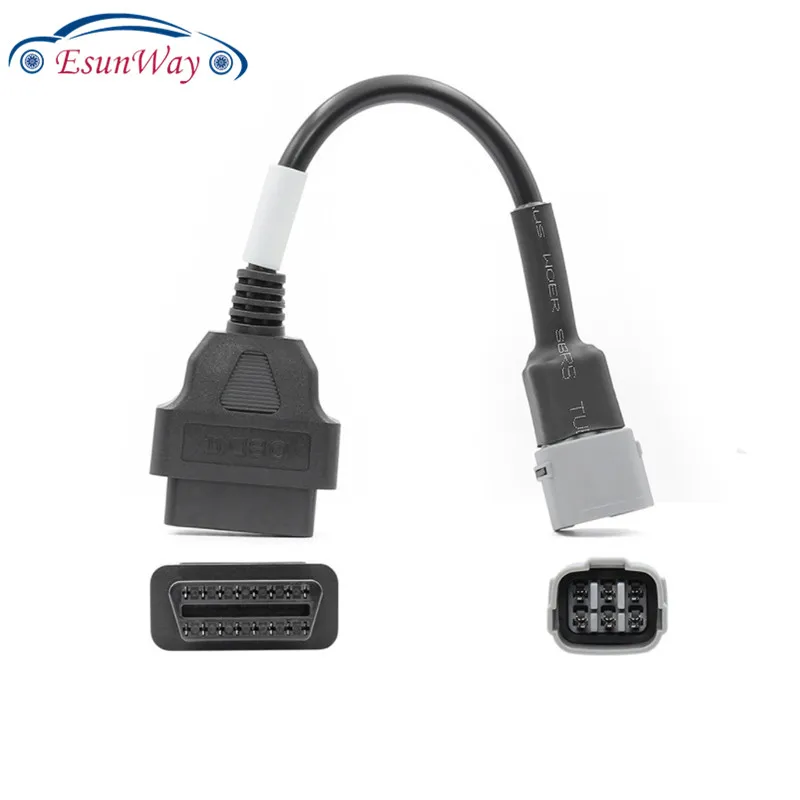 Кабель диагностический OBD для мотоциклов Suzuki 6-контактный разъем к 16-контактному