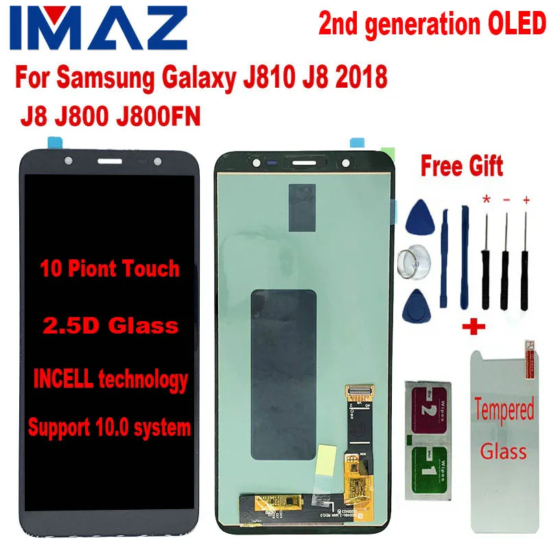 ЖК дисплей IMAZ 2 поколения с Oled дисплеем для Samsung J8 2018 J800 J800F/Y сенсорный экран