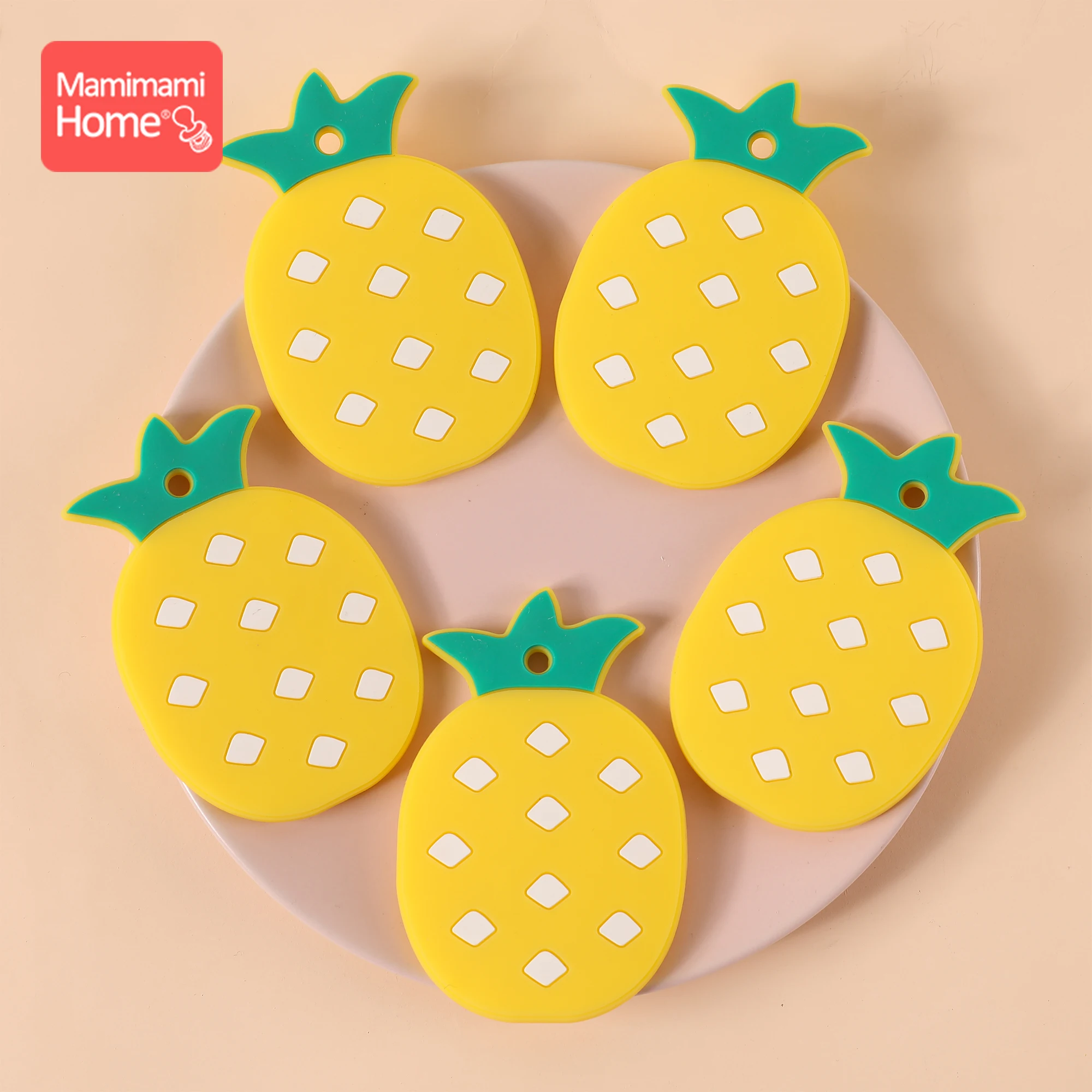 1 шт Детские Прорезыватель для зубов ананас силиконовая BPA бесплатно