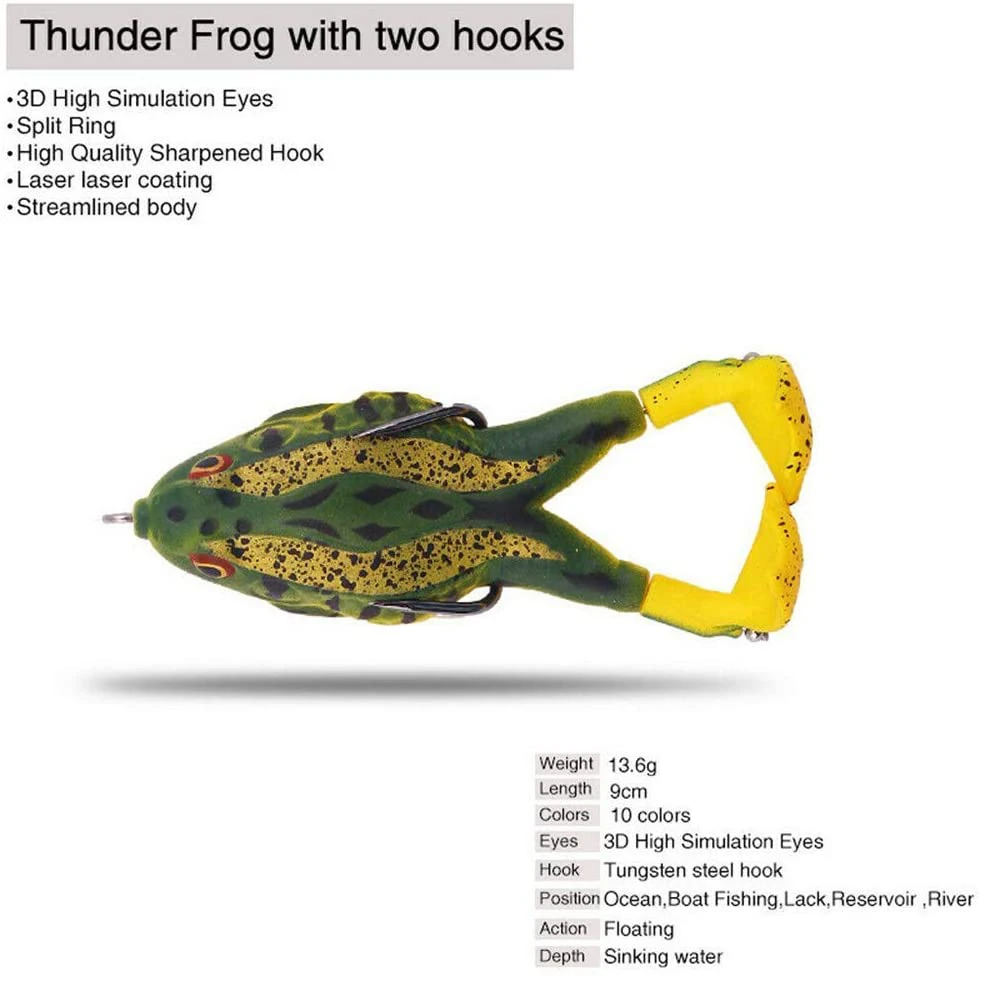 Двойной пропеллер Лягушка Мягкие Приманки Шед Мягкая приманка для джиггинга