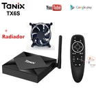 Tx6s смарт-приставка для ТВ android 10,0 allwinner h616 ddr3 4 Гб оперативной памяти 64 Гб ПЗУ conjunto-приемное устройство превосходное tanix tx6s 8k com Wi-Fi медиа проигрывателя