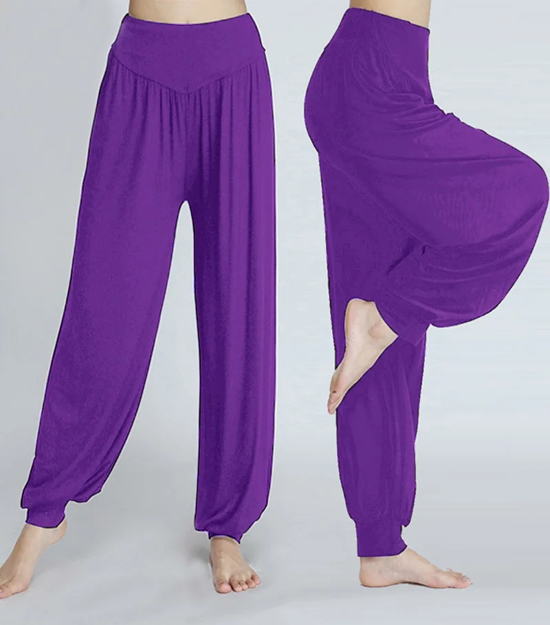 

NANCY TINO Yoga Pants Women's Pants Solid Color Breathable Loose Comfortable Large Size Dance Practice Modal Sports Bloomers