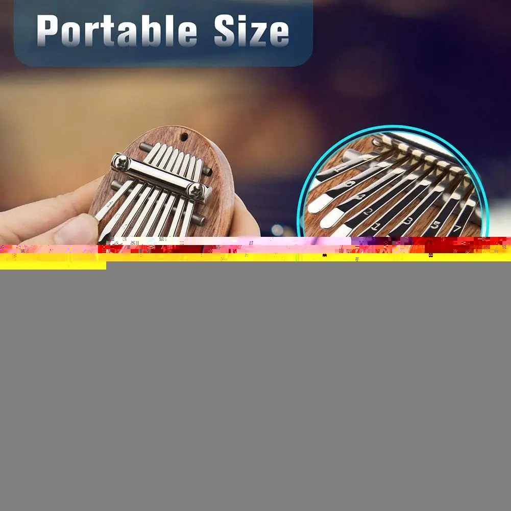 Мини-пианино Kalimba с 8 клавишами для большого пальца отличный звук клавиатура