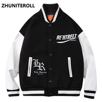 college style harajuku jacket men letter embroidery bomber fashion casual baseball coats streetwear high street tops clothing
