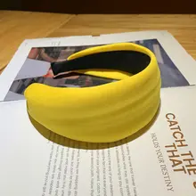 New Wide Side Sponge Cloth Headbands Fashion Solid No-Slip Hairbands For Women Girls Adult Makeup Hair Hoop Accessories Headwear (2)