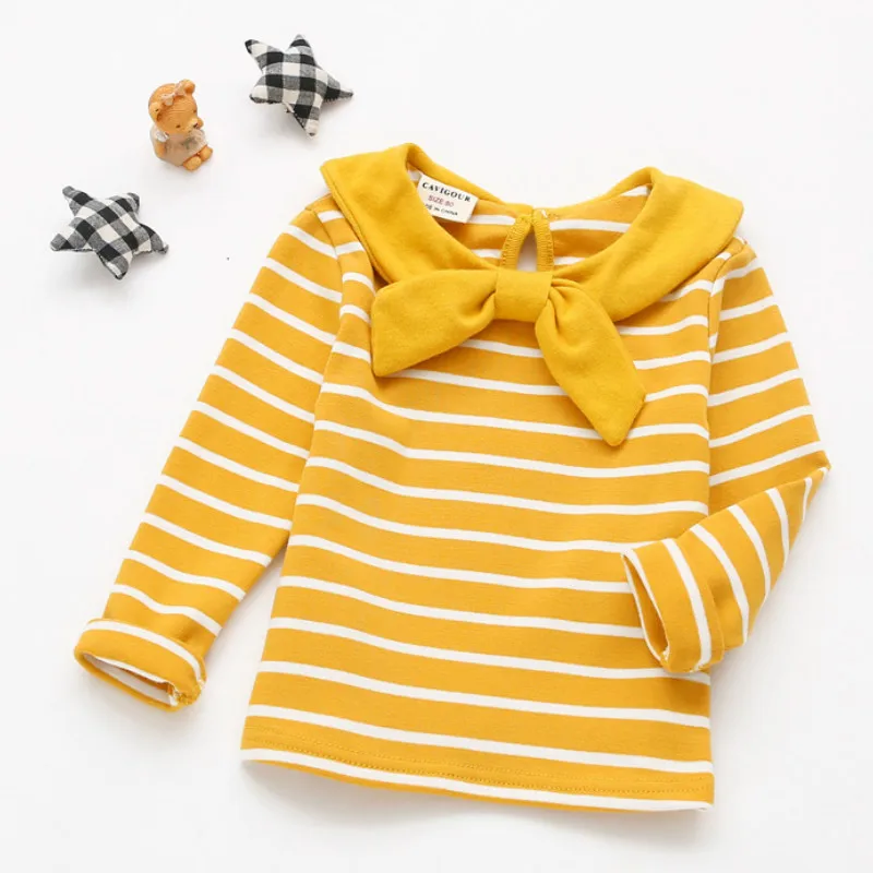 С рисунком белки каваи для девочек футболки в морском стиле Стиль с длинным