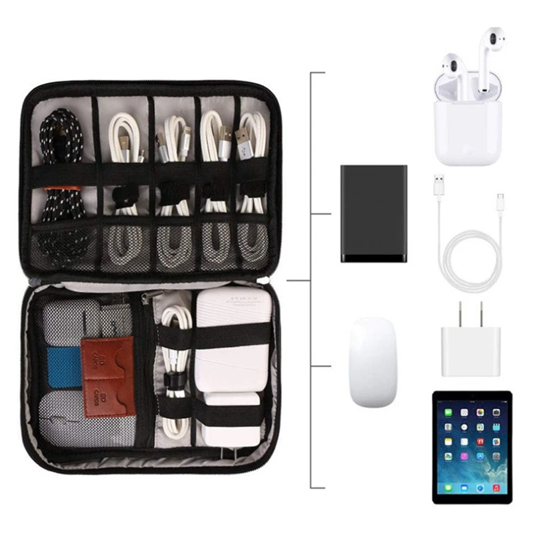 

Universal Travel Cable Manager. Suitable for Electronic Accessories Cables, Chargers, Telephone Protective Sleeves