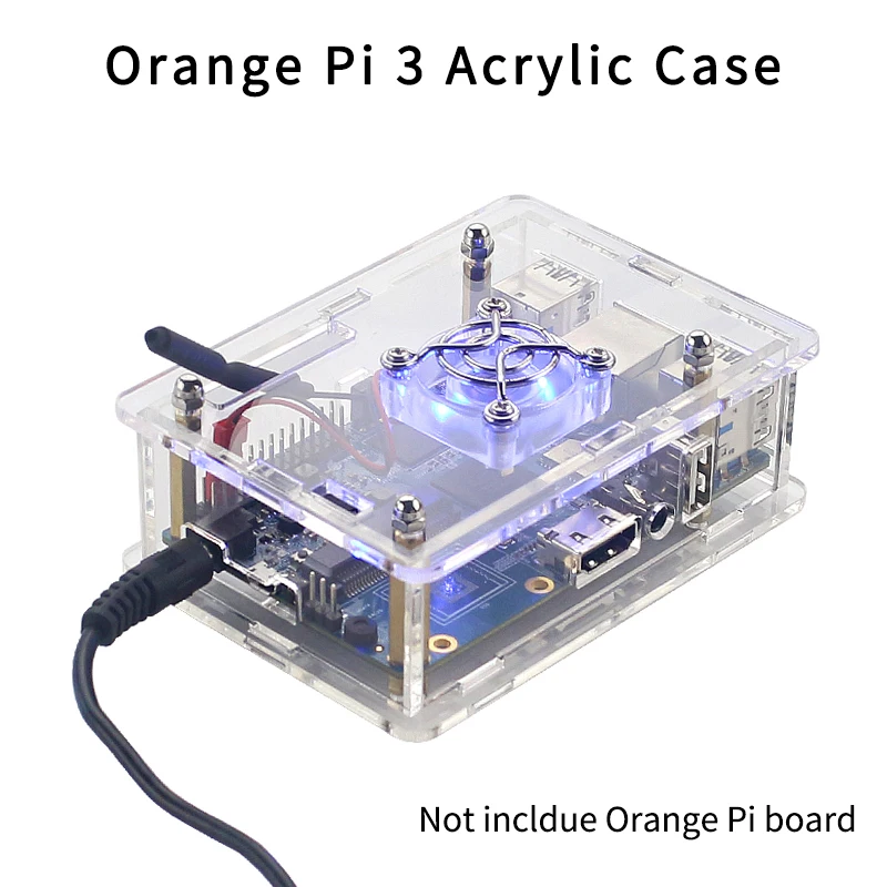 Оранжевый Pi 3 Чехол акриловая коробка прозрачный корпус защитный чехол с крышка