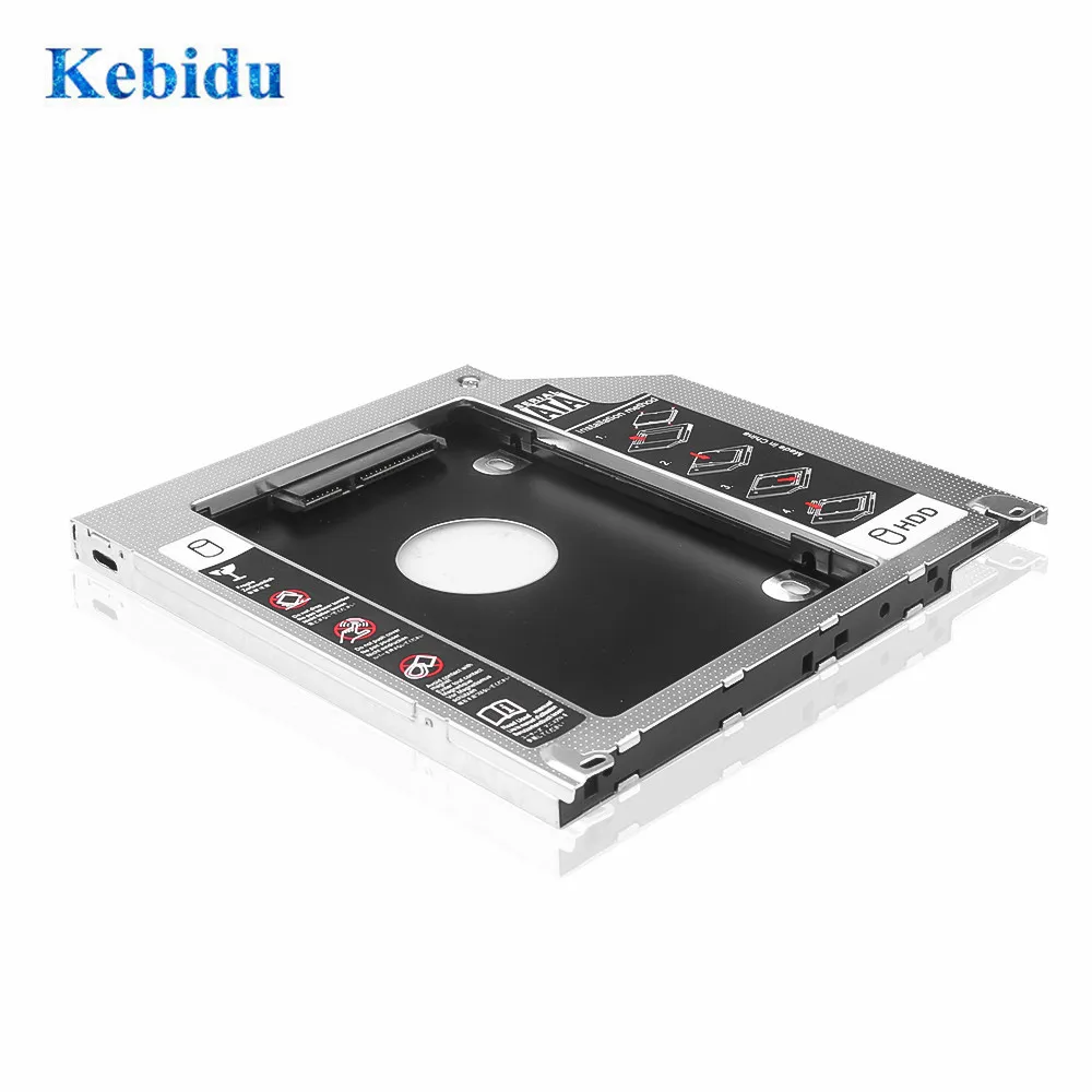 Kebidu 1 шт. алюминиевый корпус для второго жесткого диска 9 5 мм SATA 2 &quotКорпус SSD