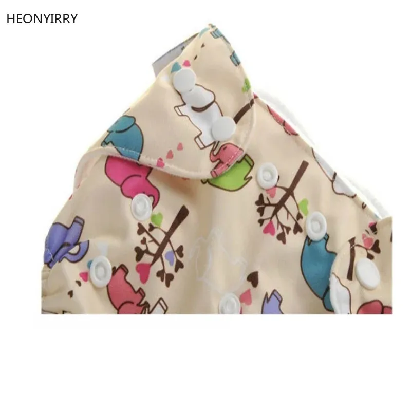 Детские подгузники с рисунком совы водонепроницаемые многоразовые тканевые 0-2