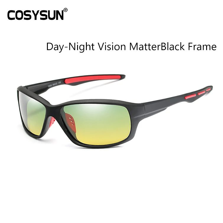 MatteBlk DayNight Брендовые мужские спортивные солнцезащитные очки для вождения, поляризованные солнцезащитные очки, мужские очки UV400 Gafas De Sol 009 - Цвет линз: MatteBlk DayNight