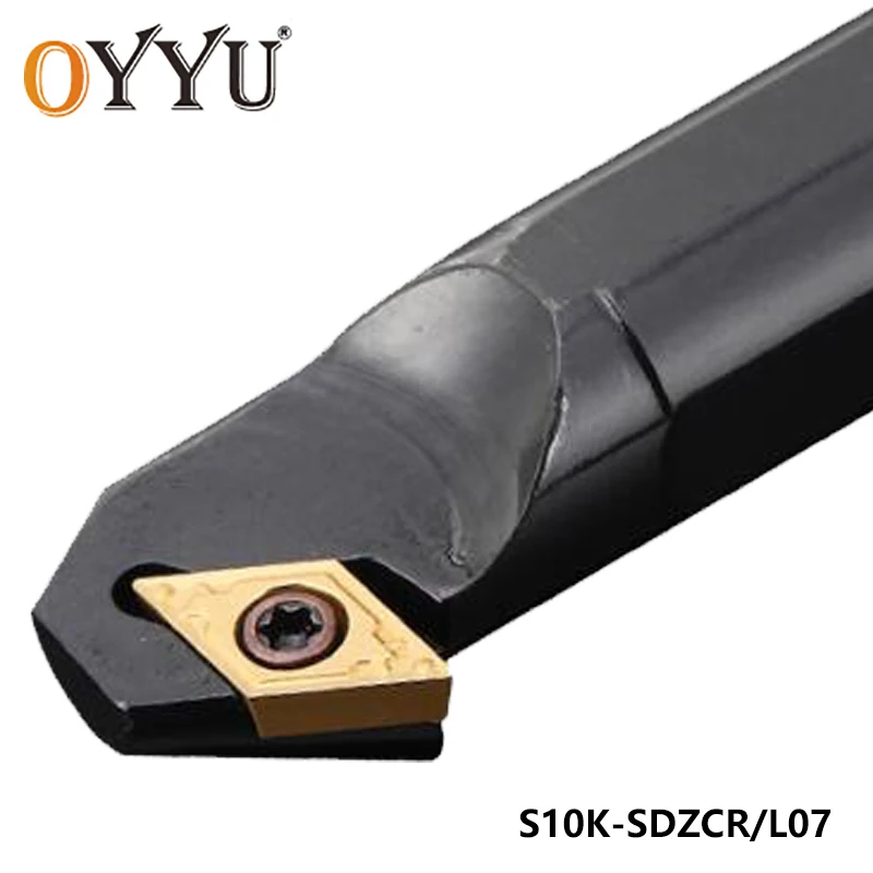 

OYYU S10K SDZCR SDZCL S10K-SDZCR07 S10K-SDZCL07 Lathe Internal Turning Tool CNC Cutter Boring Bar DCMT070204 24 Carbide Inserts