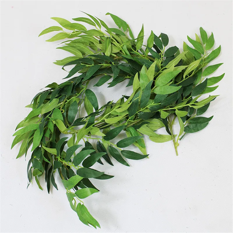 

Artificial Willow Leaf Rattan Shop Home Wedding Decoration Wicker Layout Simulation Rattan Plant Holiday Party Supplies