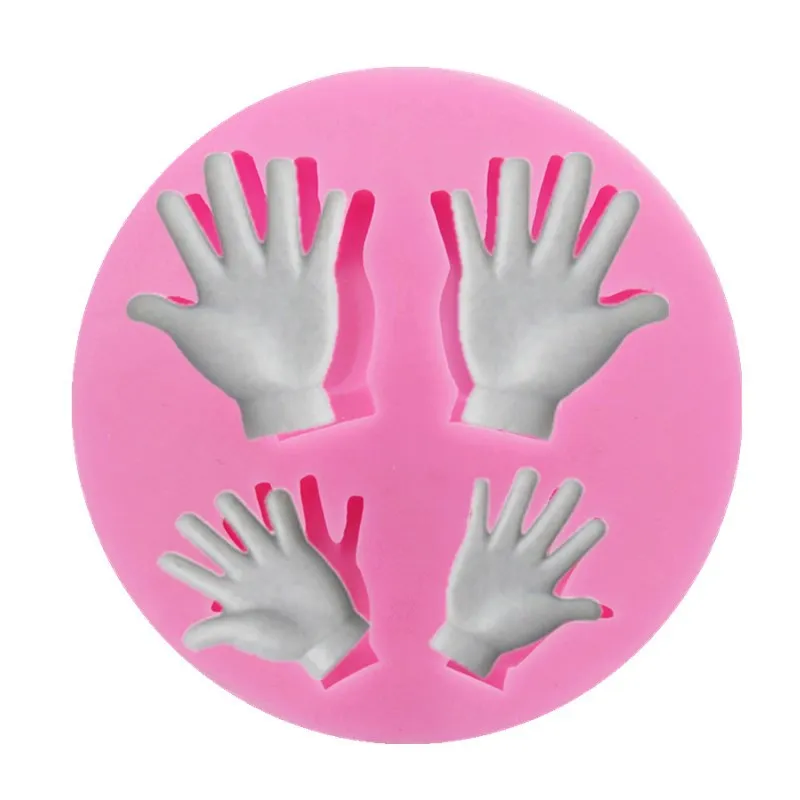 Новая силиконовая форма с четырьмя ладонями для помадки|Формы тортов| |