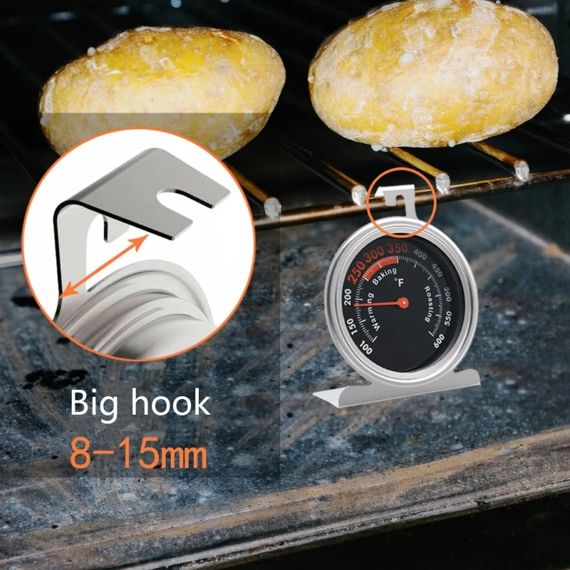 

C5AD Cooking Oven Thermometer Milk BBQ Meat Temperature Meter Gauge Tool Stainless