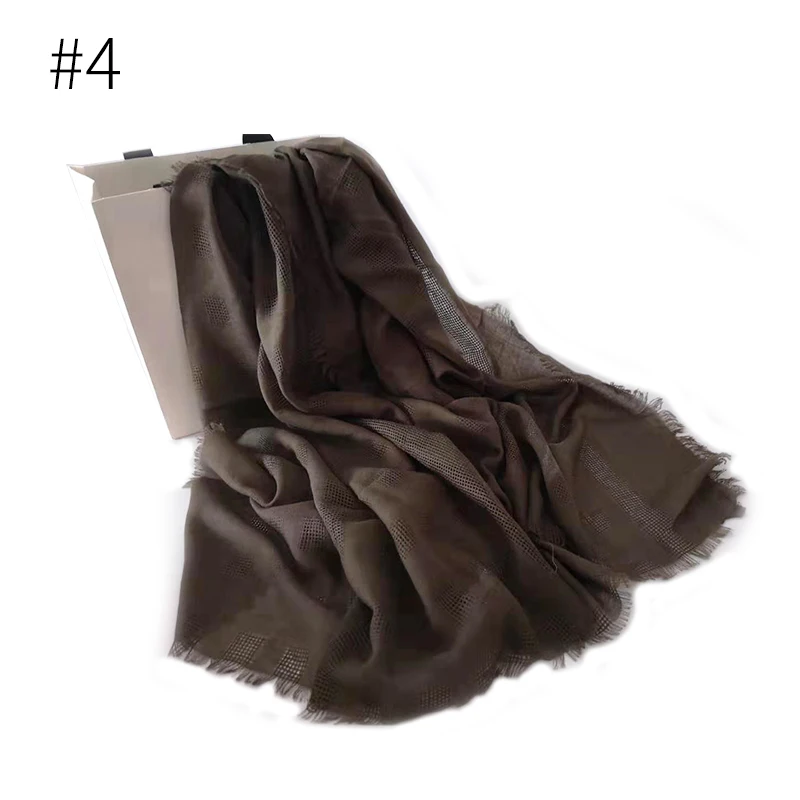 Number 4 color Fashion solid color scarf viscose scarf piercing plaid shawl plain scarves maxi hijab muslim head hijabs wrap muffler 10pcs/lot - Color: Number 4 color