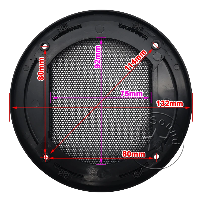 Защитная сетка для 4-дюймового динамика 132 мм Черная | Электроника