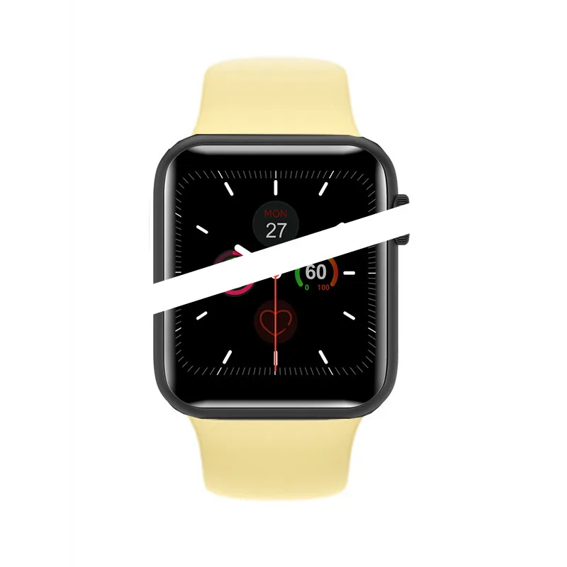 SmartWatch V6 Heart Rate Monitor waterproof Smart watch women man for IOS Apple iPhone Android phone PK watch 5 IWO 11/12 P68/70 - Цвет: black yellow
