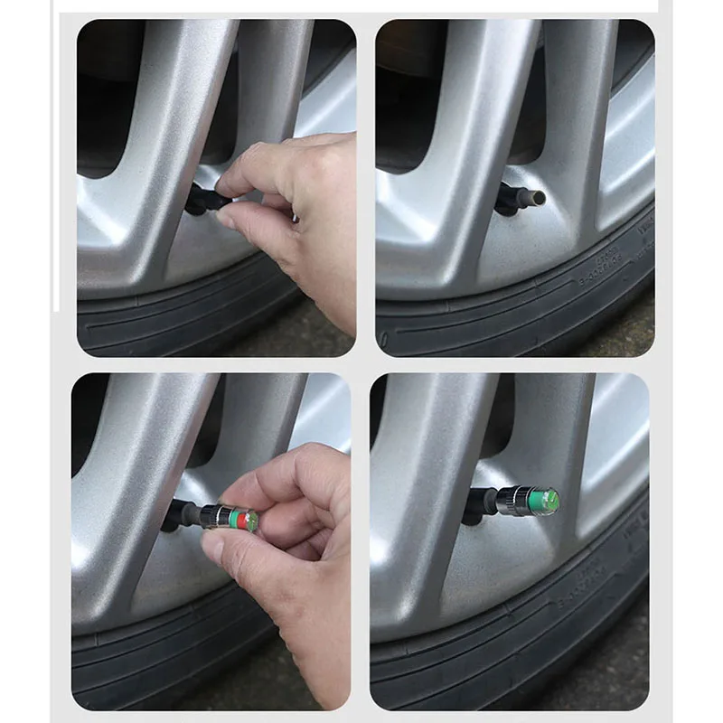 4pcs Car Tire Pressure Gauge Indicator Alert Monitoring Valve Cap for BMW 1 2 3 4 5 6 7 Series X1 X3 X4 X5 X6 E60 E90 F07 F09 images - 6