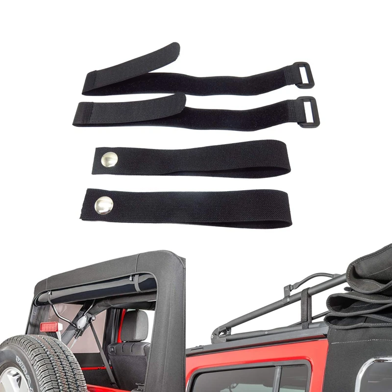 Заднее окно сворачиваются оснастки ремни и Мягкий Топ Sunrider для Jeep Wrangler 2007 2019