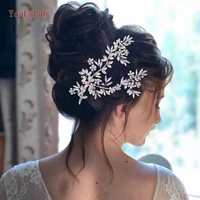 youlapan hp271 luxury wedding headband silver rhinestone headpieces crystal bridal tiara headbands for wedding hair jewelry