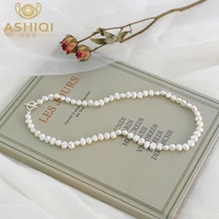 ashiqi natural freshwater pearl ot clasp necklace 925 sterling silver jewelry for women gift