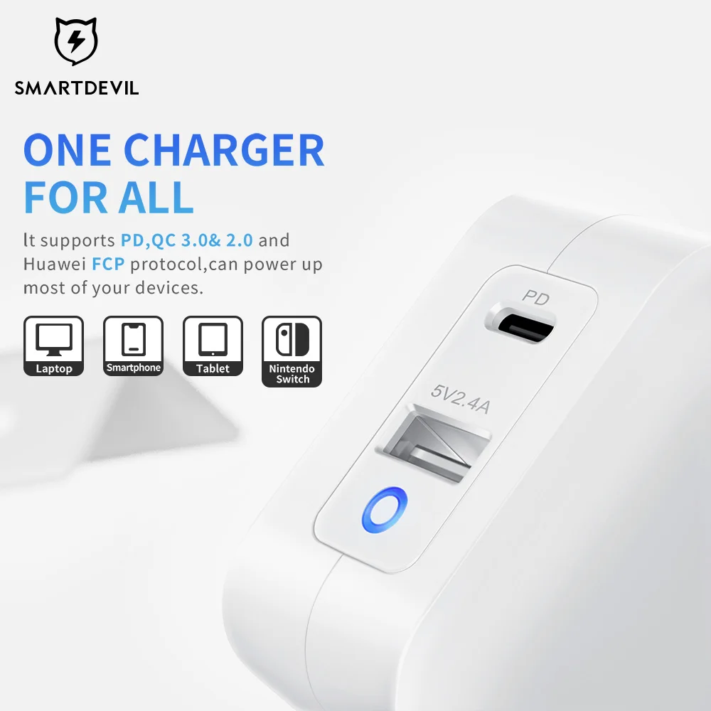 Зарядное устройство SmartDevil PD для планшета 65 Вт Quick 3 0 4 | Мобильные телефоны и