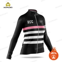 fashion rcc winter cycling clothes bike jersey for women long sleeve thermal fleece cycling clothing race uniform sportswear