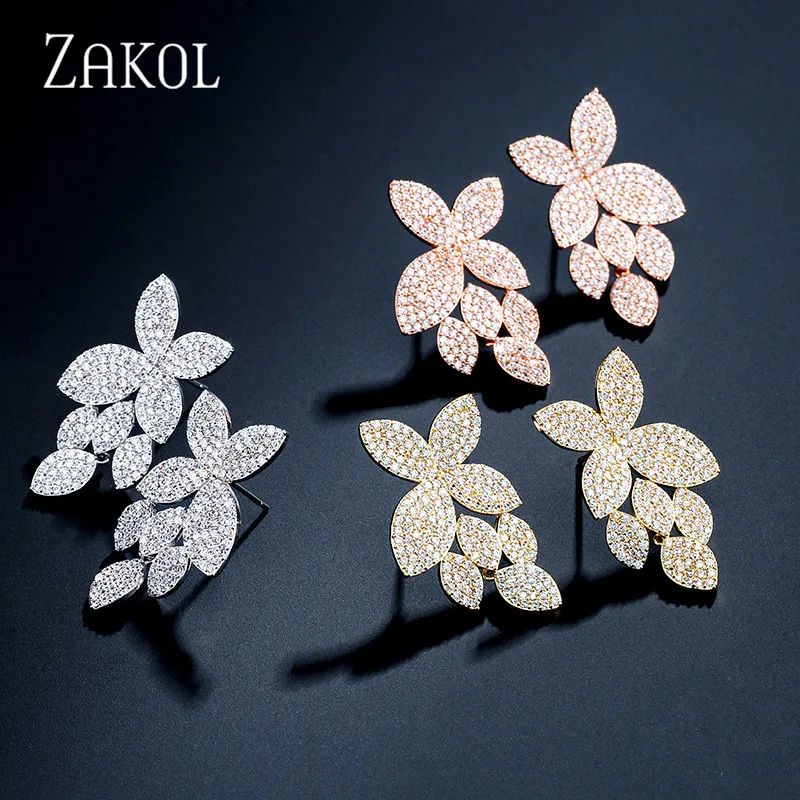 Женские серьги бабочки с фианитами FSEP2281|Серьги-подвески| |