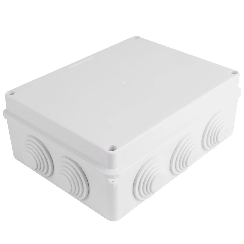 ABS пластик IP65 водонепроницаемая распределительная коробка DIY наружная электрическая Соединительная коробка кабельный филиал 200x100x70 мм