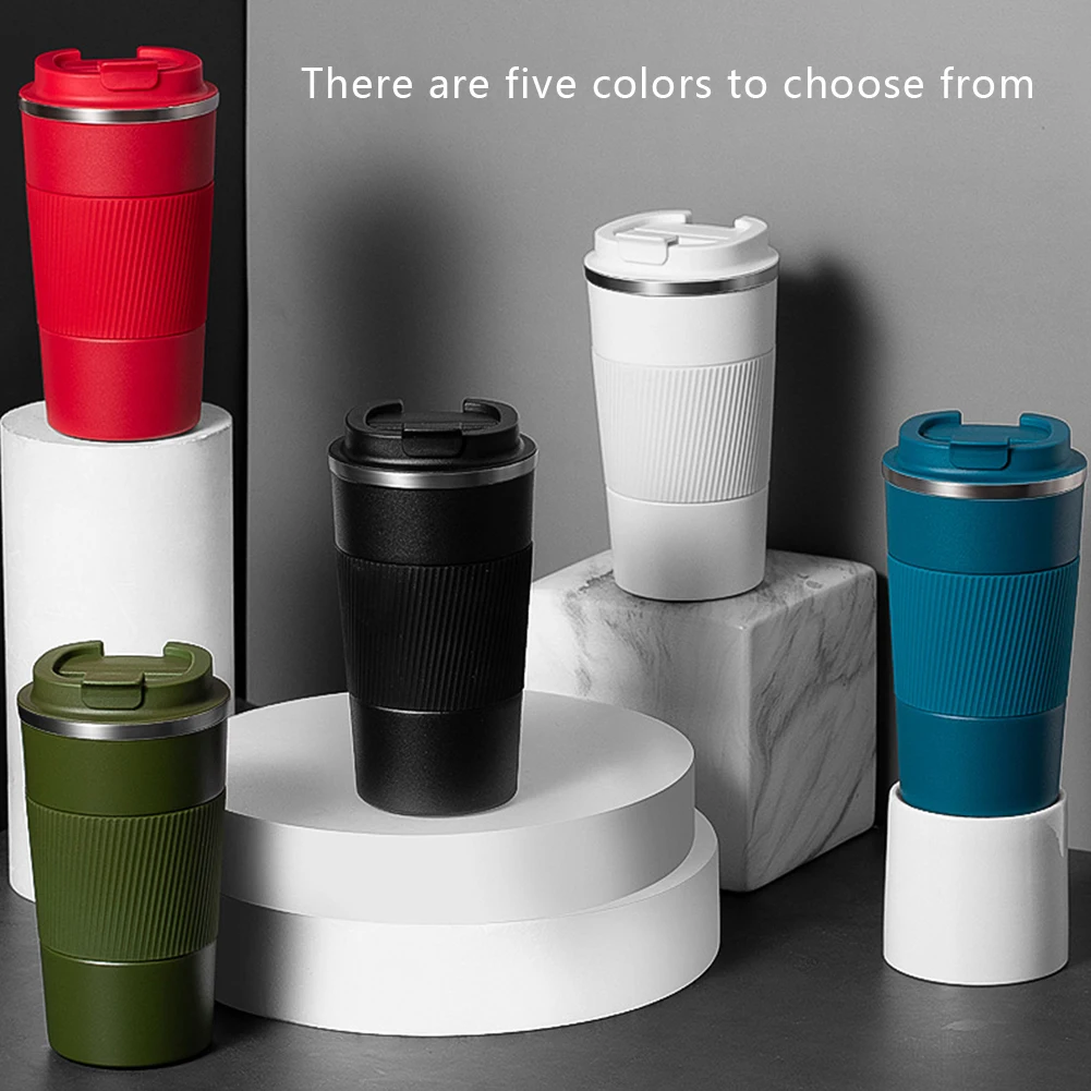 

510ml Double Stainless Steel Coffee Thermal Mug With Leakproof Non-Slip Case Car Vacuum Flask Travel Portable Insulated Bottle