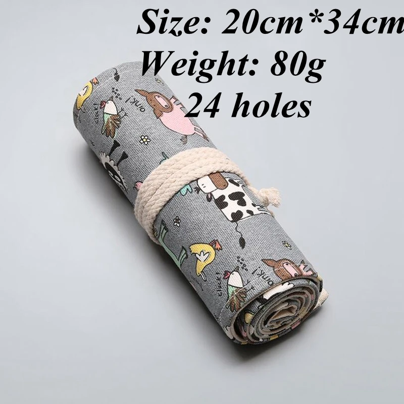 Чехол для карандаша с 12/24/36 отверстиями в виде животных милые канцелярские