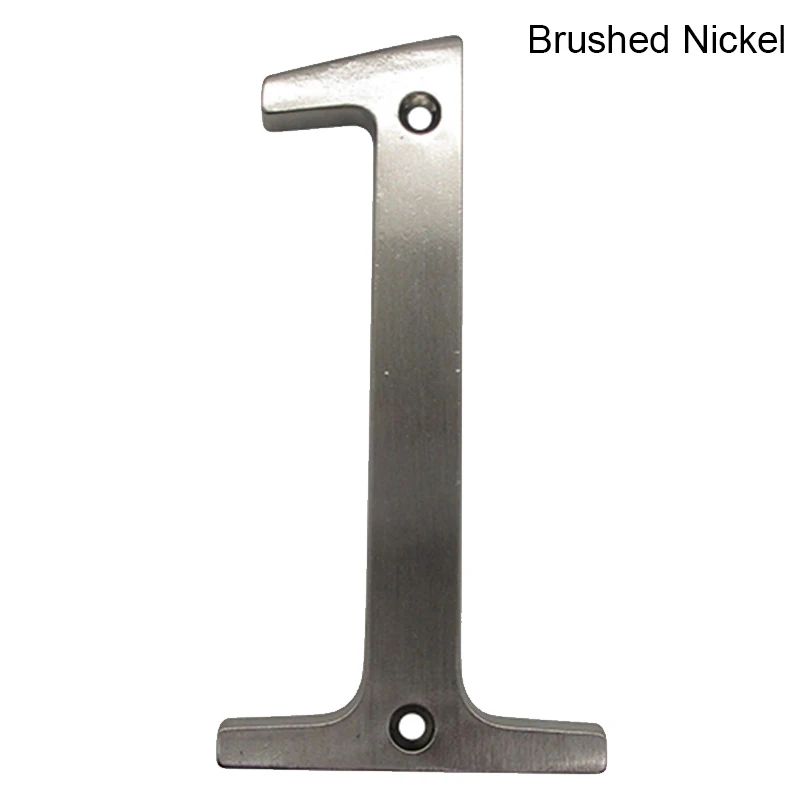 Матовый никель 4 дюйма 101 мм высота дома номер адреса цифры цинковый сплав большой