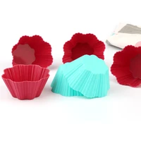 silicone muffin cupcake mold flower cupcake fondant pan 3d small cake kitchen baking pastry tools cake decorating tools 612pcs