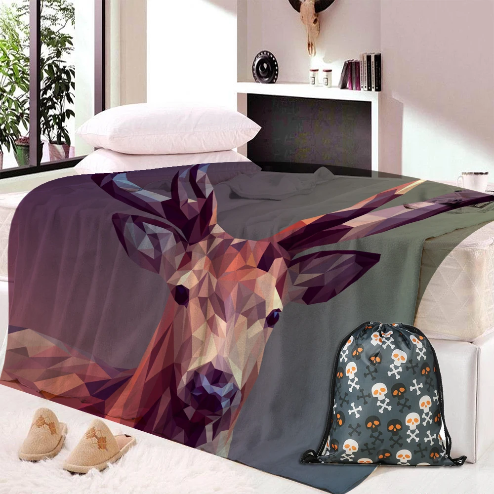 Одеяло для кровати с изображением лося постельное белье созвездиями черное