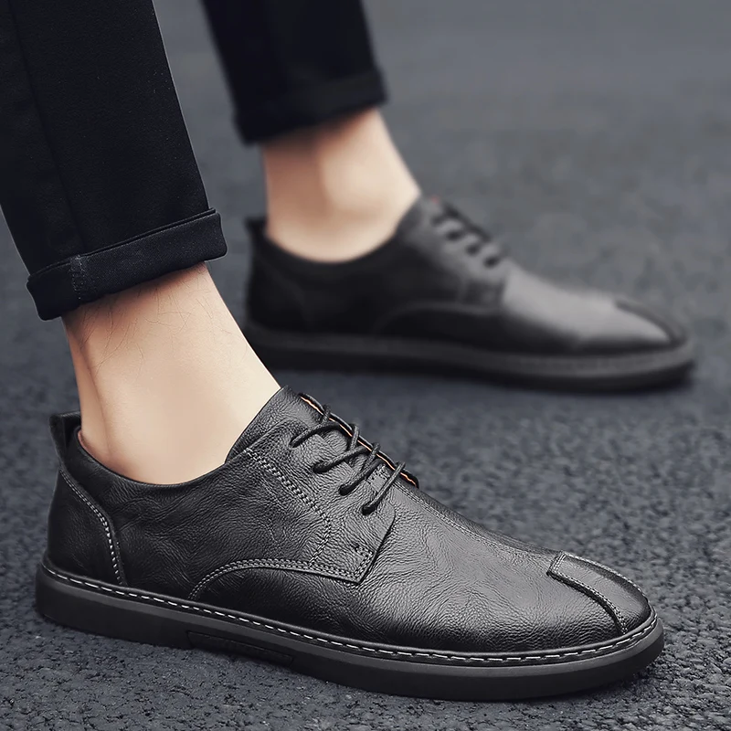 

Повседневная мужская обувь; zapatillas; Лидер продаж; Мужская кожаная обувь для отдыха; Модная мужская повседневная обувь черного цвета; Новинка;...