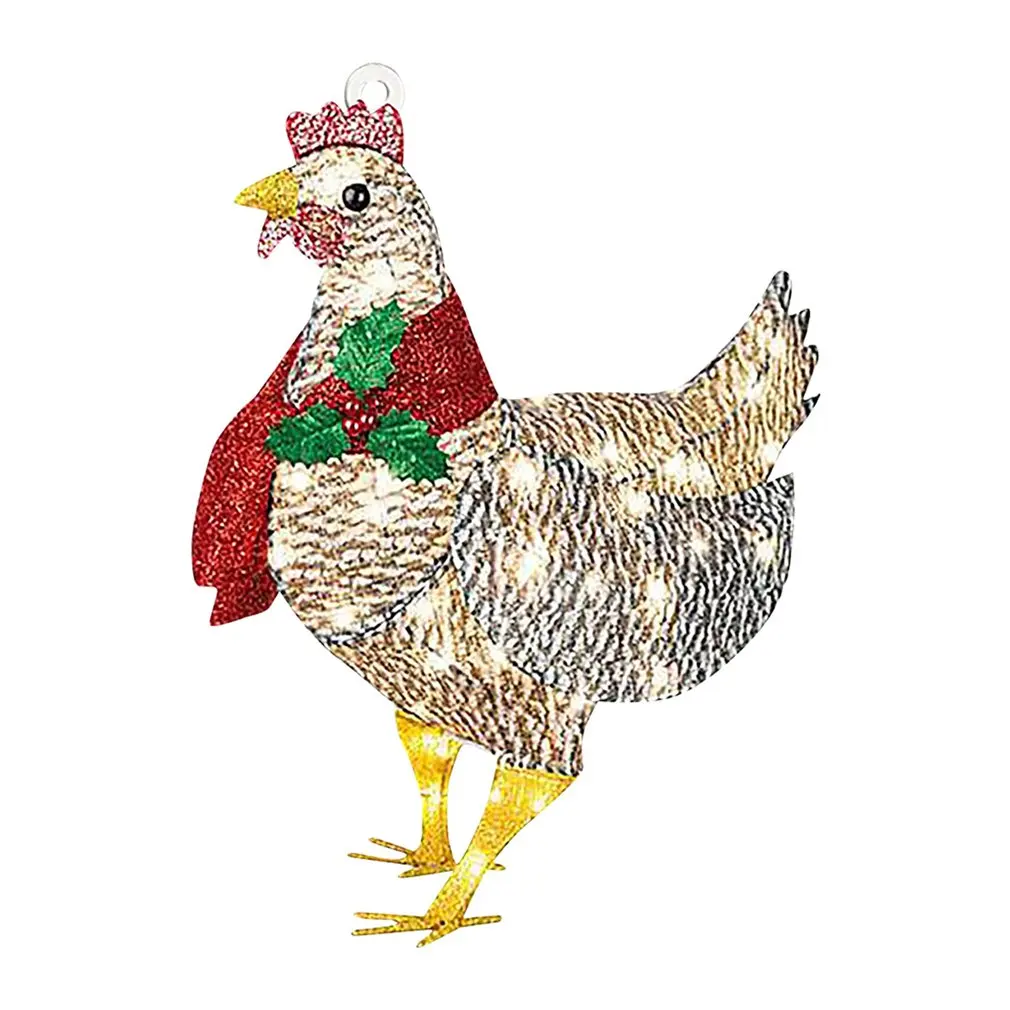 

Christmas Scarf Chicken Ornaments Christmas Tree Decorations Christmas Ornament Personalized Product For Family Scarf Chicken
