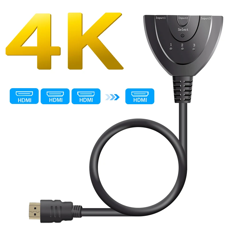 Мини кабель на 3 порта 1080 B 4K * 2K P|Кабели HDMI| |